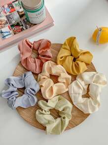7 chiếc Scrunchie rắn - Nhiều màu - Xem 4