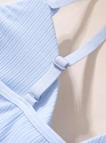 Girls 2pcs Solid Wireless Bralet - Multicolor - View 3