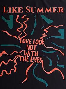 Boys Letter Graphic Tee - Black - View 3