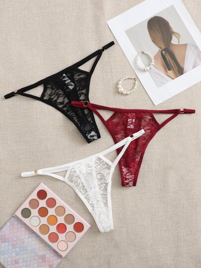 Spicy Aura 3packs Cut-Out Lace Panty Lingerie