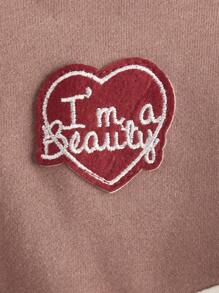 SHEIN Niñitas Cazadora con estampado de cheurón con parche - Multicolor - Ver 3