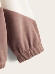 SHEIN Niñitas Cazadora con estampado de cheurón con parche - Multicolor - Ver 4