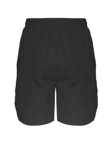 Manfinity Men Notched Hem Drawstring Waist Shorts - Black - View 2