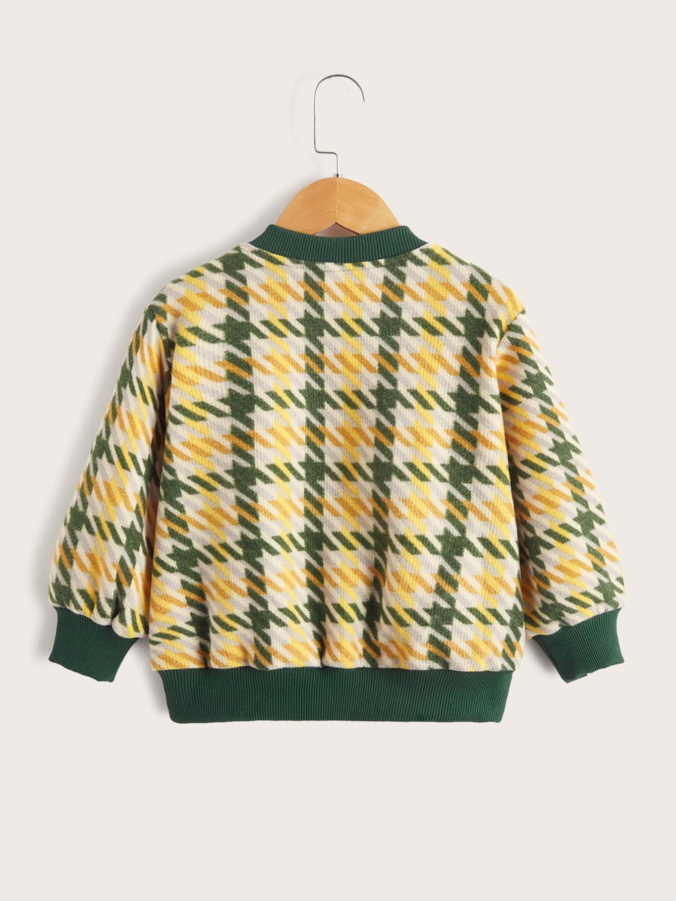 Toddler Girls Plaid Bomber Jacket