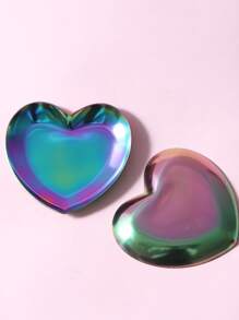 彩色不銹鋼滾動托盤製造商迷你珠寶展示板心形美甲工具 - 彩色 - 查看 2