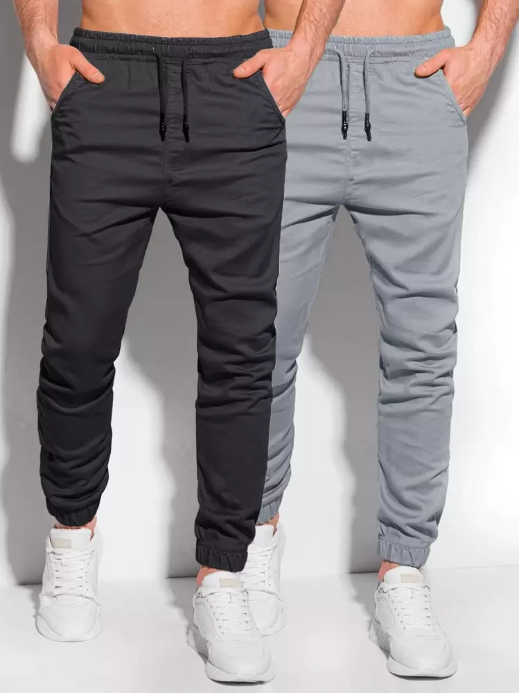 Manfinity Men 2pcs Slant Pockets Drawstring Waist Joggers - Multicolor - View 1