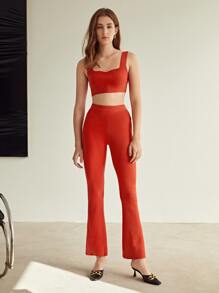 MOTF PREMIUM Áo len nữ kết hợp Chuỗi Dây kéo màu trơn Giải trí - trái cam - Xem 1