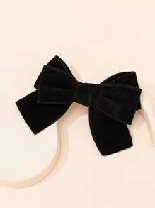 蝴蝶結裝飾髮夾 - 黑色 - 查看 2