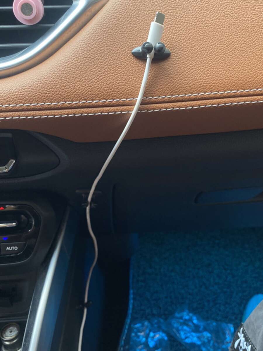 4入組車數據線整理器 - 黑色 - 查看 1