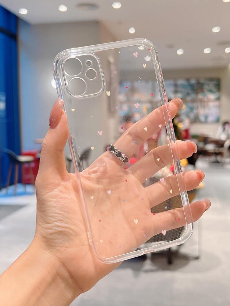 Heart Pattern Clear Phone Case