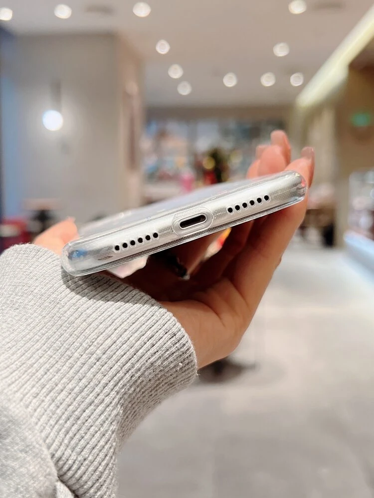 Heart Pattern Clear Phone Case