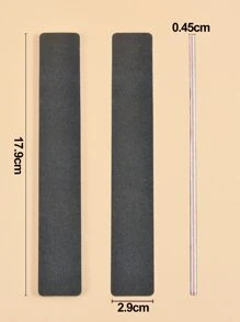 klimonla 5 Stücke professionelle wiederverwendbare Nagelfeilen 100/180 Körnung, doppelseitig, waschbar, Maniküre Werkzeuge für Poly-Nagelverlängerung, Gel und Acrylnägel, geeignet für Zuhause und Salon - Schwarz - Übersicht 2