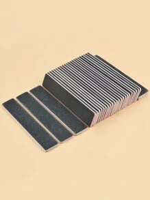 klimonla 5 Stücke professionelle wiederverwendbare Nagelfeilen 100/180 Körnung, doppelseitig, waschbar, Maniküre Werkzeuge für Poly-Nagelverlängerung, Gel und Acrylnägel, geeignet für Zuhause und Salon - Schwarz - Übersicht 4