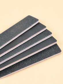 klimonla 5 Stücke professionelle wiederverwendbare Nagelfeilen 100/180 Körnung, doppelseitig, waschbar, Maniküre Werkzeuge für Poly-Nagelverlängerung, Gel und Acrylnägel, geeignet für Zuhause und Salon - Schwarz - Übersicht 5