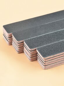 klimonla 5 Stücke professionelle wiederverwendbare Nagelfeilen 100/180 Körnung, doppelseitig, waschbar, Maniküre Werkzeuge für Poly-Nagelverlängerung, Gel und Acrylnägel, geeignet für Zuhause und Salon - Schwarz - Übersicht 6