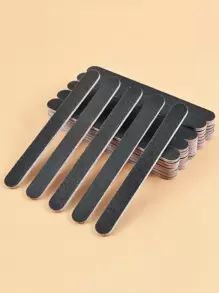 klimonla 10入組天然指甲指甲銼-指甲用金剛砂板100/180砂礫指甲銼凝膠指甲-指甲緩衝塊塑造和光滑-專業指甲銼黑色緩衝指甲銼套裝 - 黑色 - 查看 1