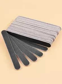 klimonla 10入組天然指甲指甲銼-指甲用金剛砂板100/180砂礫指甲銼凝膠指甲-指甲緩衝塊塑造和光滑-專業指甲銼黑色緩衝指甲銼套裝 - 黑色 - 查看 4