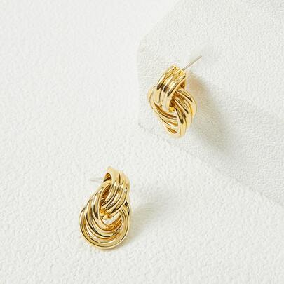 MOTF PREMIUM 1PC TRÒN THẢ BÔNG TAI Trang Sức Đồng