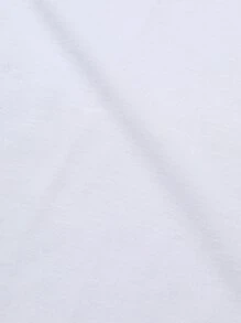 Manfinity Hombres Camiseta con estampado de letra japonesa & onda - Blanco - Ver 4