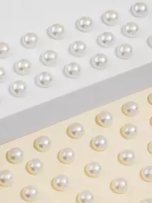 200pcs Faux Pearl DIY Hair Accessory Elegant Hair Clips Hair Claws Hair Slide Hair Barrettes, School Stuff, Pearl Hair Accessories - White - View 5