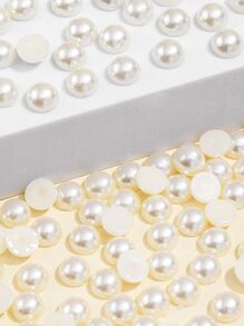 200pcs Faux Pearl DIY Hair Accessory Elegant Hair Clips Hair Claws Hair Slide Hair Barrettes, School Stuff, Pearl Hair Accessories - White - View 8