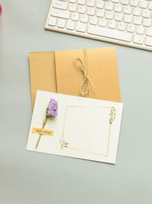 1pc Artificial Flower Decor Random Greeting Card, Valentine's Day Invitation For Party - Multicolor - View 3