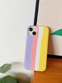 Hộp đựng điện thoại có hoa văn dệt màu khối - Nhiều màu - Xem 2