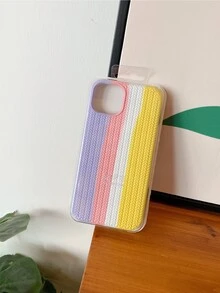 Hộp đựng điện thoại có hoa văn dệt màu khối - Nhiều màu - Xem 4