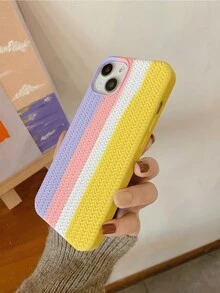 Hộp đựng điện thoại có hoa văn dệt màu khối - Nhiều màu - Xem 5