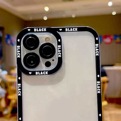 Contrast Frame Clear Phone Case