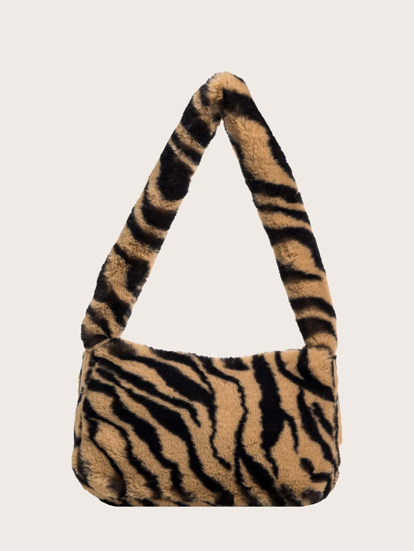 fluffy tiger bag