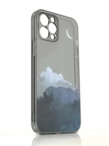 雲朵圖案手機外殼 - 深灰色 - 查看 2