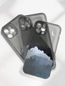 雲朵圖案手機外殼 - 深灰色 - 查看 3