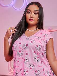 Bộ Giản Dị Kích Thước Lớn Hoạt hình Lá thư Dễ thương - Hồng - Xem 5