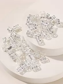 50个金属镂空编织装饰发圈，适合女性日常佩戴，街头金色头饰发夹，发饰，女士发饰，发卡 - 銀色 - 查看 2