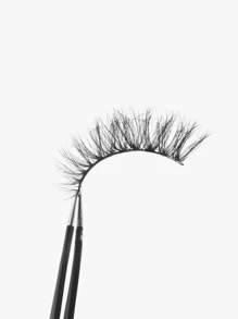 Himirell 貓眼假睫毛，12對16毫米自然十字短睫毛 - 黑色 - 查看 3