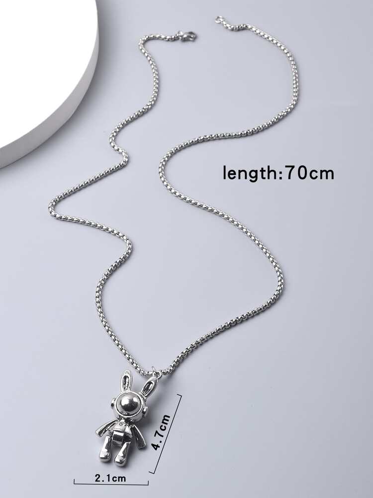 Vòng cổ quyến rũ cho nam giới - Bạc - Xem 3