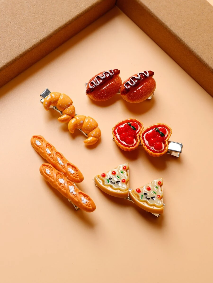 件裝趣味食物形狀髮夾，有趣又可愛 - 彩色 - 查看 1