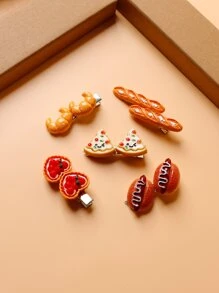 件裝趣味食物形狀髮夾，有趣又可愛 - 彩色 - 查看 3