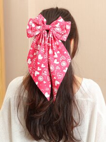 1入女性髮飾蝴蝶結絲帶髮夾，日常戶外穿戴頭飾 - 彩色 - 查看 1