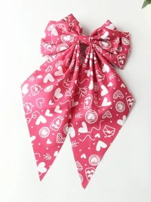 1入女性髮飾蝴蝶結絲帶髮夾，日常戶外穿戴頭飾 - 彩色 - 查看 2