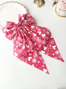 1入女性髮飾蝴蝶結絲帶髮夾，日常戶外穿戴頭飾 - 彩色 - 查看 3