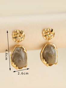 幾何耳墜 - 彩色 - 查看 3