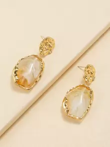 Geometric Drop Earrings - Multicolor - View 2