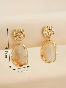 Geometric Drop Earrings - Multicolor - View 3