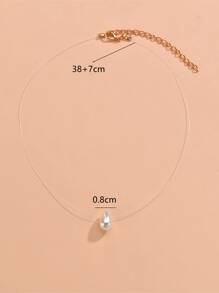 Faux Pearl Charm Necklace