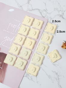 16 piezas Accesorio de pelo con diseño de figura geométrico DIY - Albaricoque - Ver 3