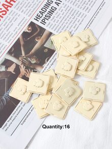 16 piezas Accesorio de pelo con diseño de figura geométrico DIY - Albaricoque - Ver 5