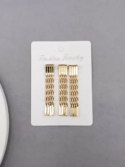 12pcs Metal Bobby Pin Elegant Hair Clips Claw Clips Hair Barrettes, School Stuff, Bobby Pins, Hair Accessories, Head Accessories, Hairpin