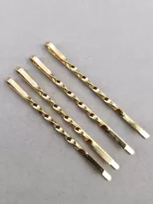 12个金属发夹，优雅发卡，爪夹，发夹，发卡，学生用品，发夹，发饰，头部饰品，发卡 - 金色 - 查看 3